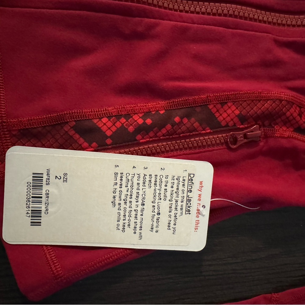 lululemon athletica Red Define Jacket - Picture 2 of 3